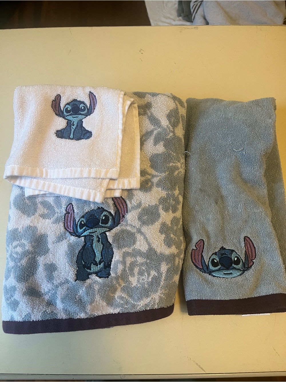 Disney Stitch Embroidered Towels from Boxlunch - Blue & White
